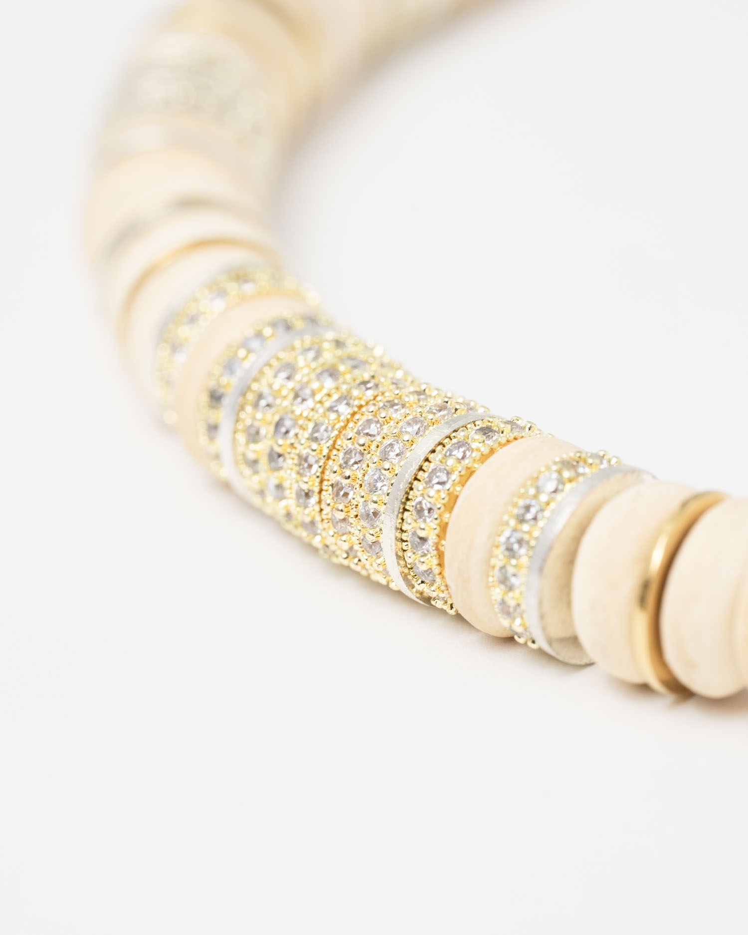 Collier Rondelle Beige